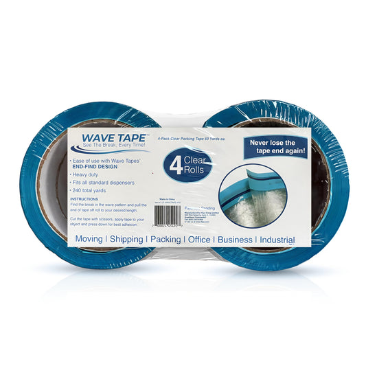 Wave Tape™ Easy End-Find Heavy Duty Packing Tape