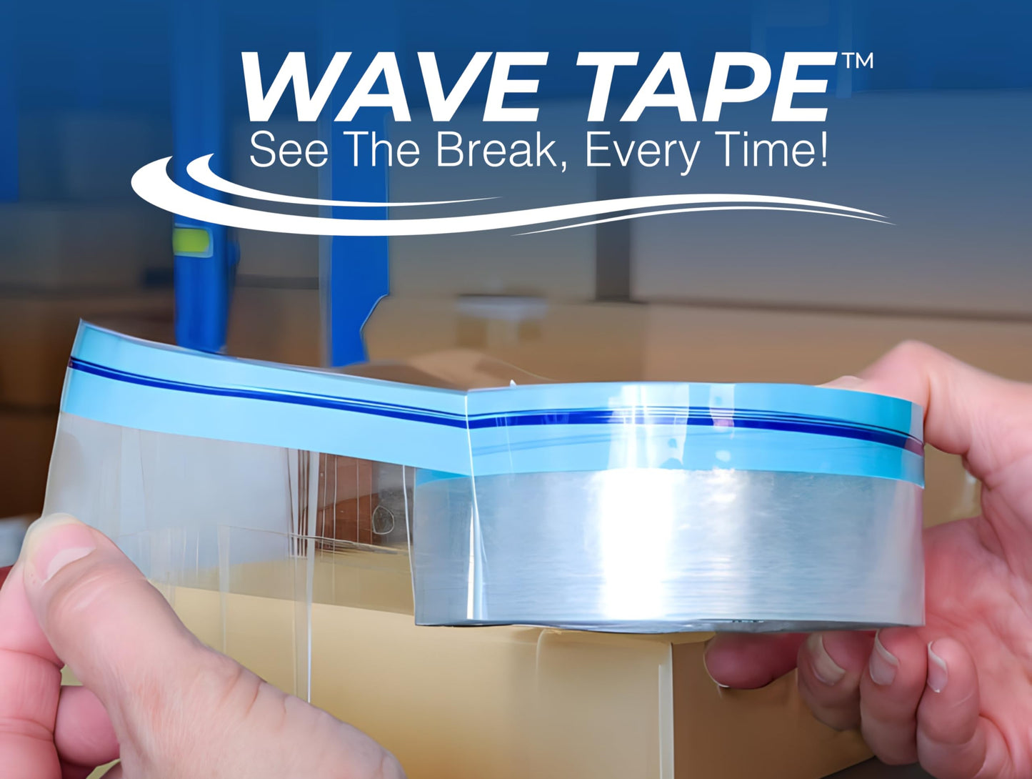 Wave Tape™ Easy End-Find Heavy Duty Packing Tape