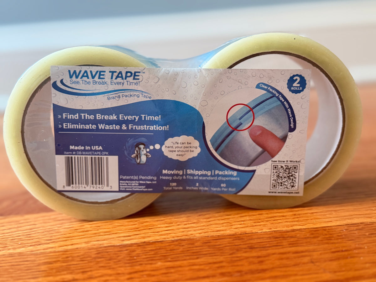 Wave Tape Easy End-Find Heavy Duty Packing Tape